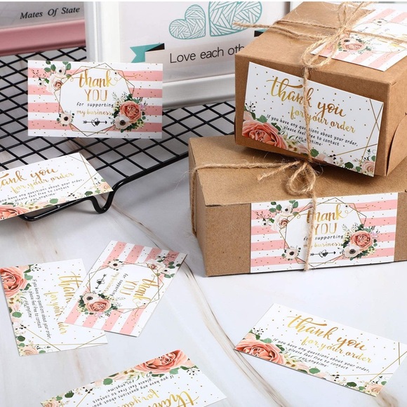 🌸50 Premium Thank you cards- Floral - Picture 6 of 7